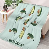avocado fruit blankets fleece printed exercise breathable super soft throw blankets for bed outdoor plush thin quilt