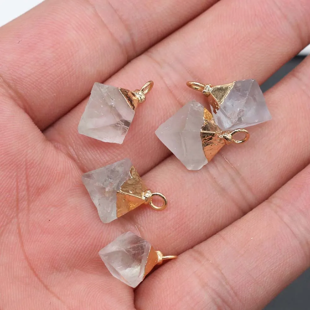 

Natural Stone Pendant irregular Quartzs Crystal Gemstone Exquisite Charm for Jewelry Making DIY Necklace Earrings Accessories