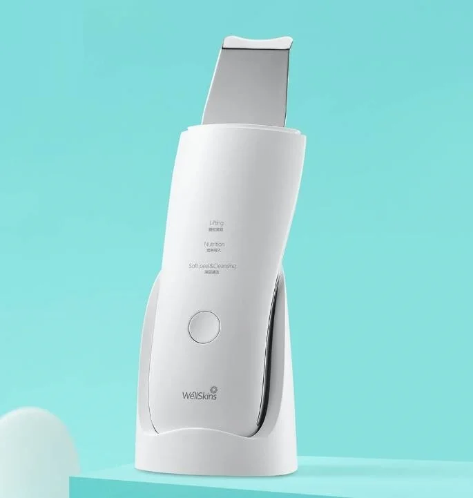 

Ультразвуковой скребок для кожи Xiaomi wellskins, устройство для глубокой очистки лица, лопатка для пилинга лица