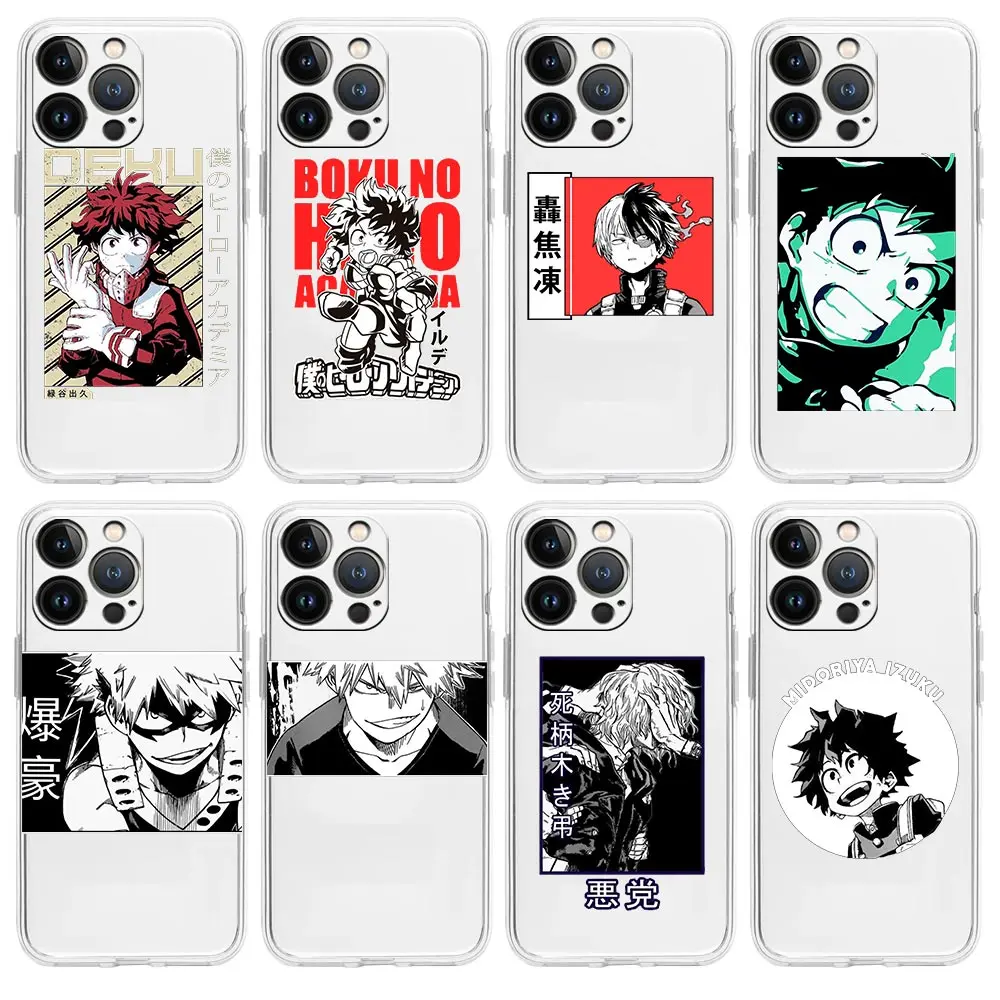 

My Hero Academia Dabi Anime Clear Phone Case For iPhone 14 13 12 11 Pro Max 7 8 Plus TPU Shell For iPhone X XR XS Max SE Cover