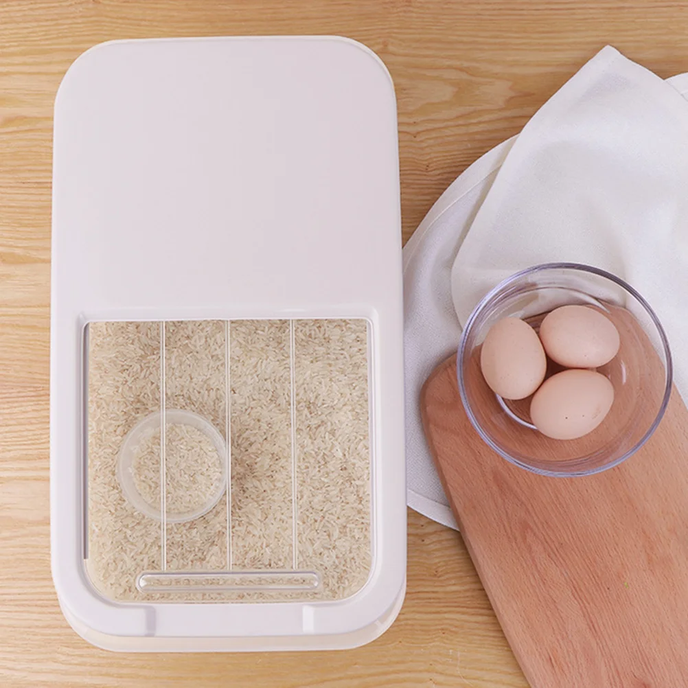 

Rice Storagecontainers Bin Box Bucket Grain Container Airtight Storing Dispenser Kitchengrains Dry Term Snacks Tight Air Pantry