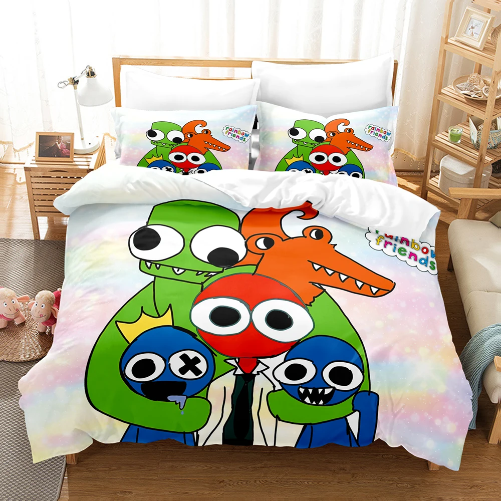 

3D Rainbow Friends Bedding Sets Duvet Cover Set With Pillowcase Twin Full Queen King Bedclothes Bed Linen