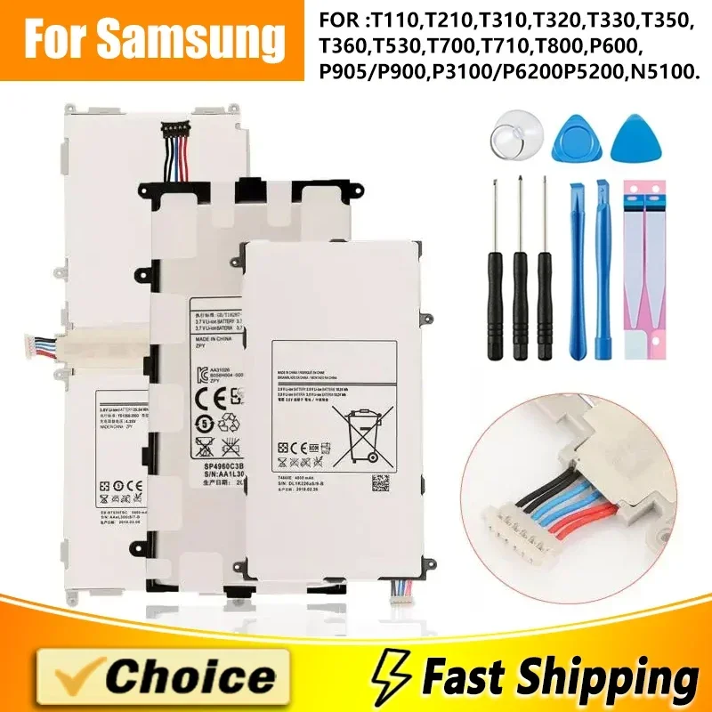 Сменная батарея для Samsung Galaxy Tab4 Tab 4 SM-T530 T533 T535 531 дюйма 537 S2 9 7 T815C T813 10 1 S2P7500 +