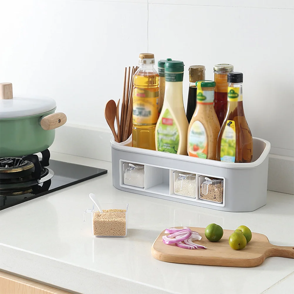 

Organizer Spice Jars Rack Seasoning Bottle Holder Condiment Jars Stand Seasoning Box for Daily Use Kitchen Home