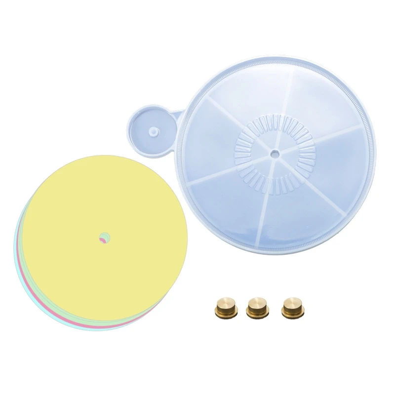 

DIY Round Lucky Roulette Mould Pattern Design Game Turntable Plate Mold with Turn Nails Turntable Making Supply