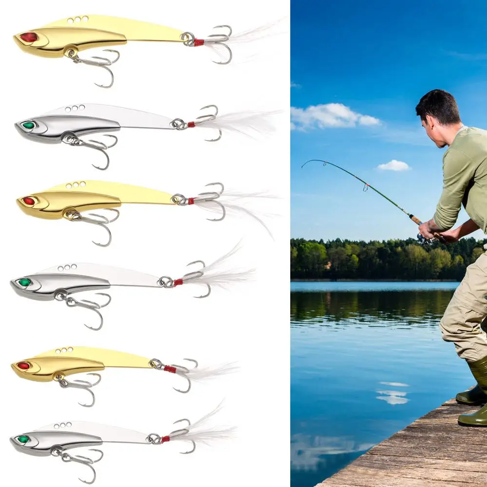 

Silver/Gold Wobblers Fishing Accessories Metal Fishing Lures Spinner Bass Baits Tackle Hook Artificial Bait