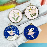mix 10pcspack angel with wing elf honey bee metal charms diy jewelry making ballet girl earring bracelet pendant wholesale