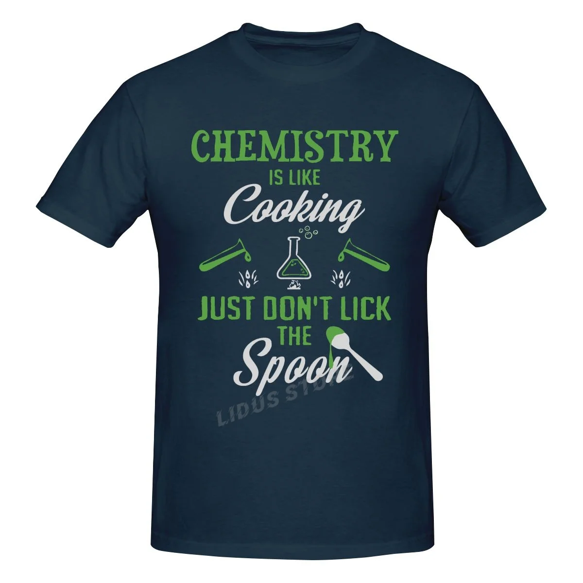 

Chemistry Is Like Cooking Don't Lick A Spoon Chemist Humor Cool T-shirt Harajuku Streetwear 100% Cotton Graphics Tshirt Tee Tops