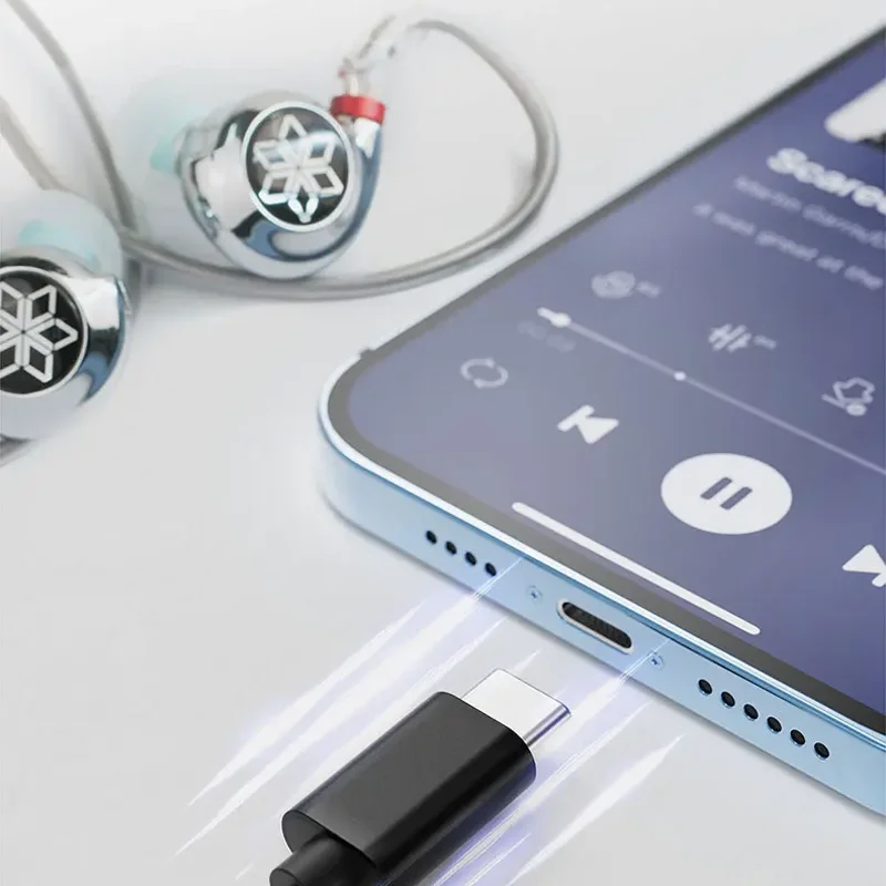 FiiO LS-TC1 DSP Type-C to 0.78mm 2Pin Digital Earphone Cable with Audio Decoding chip Support 24bit/96kHz