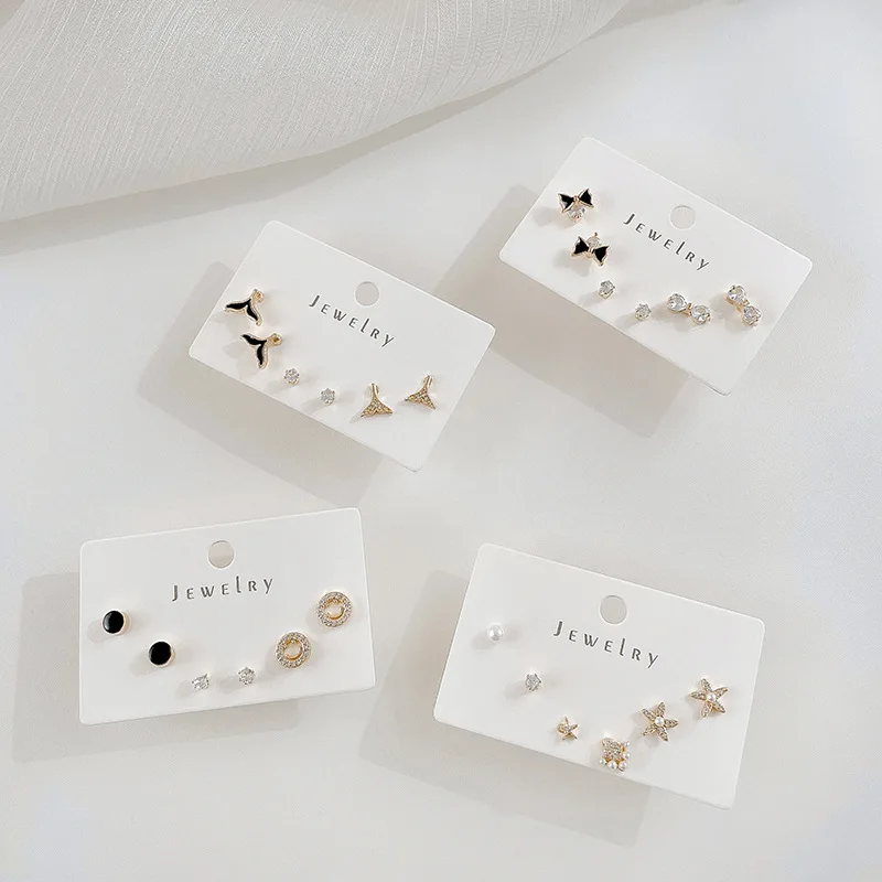 

Earrings for Women Exquisite Small Butterfly Stud Earrings New Sweet Romantic Simple Temperament Alloy Stud Earrings Set Gifts