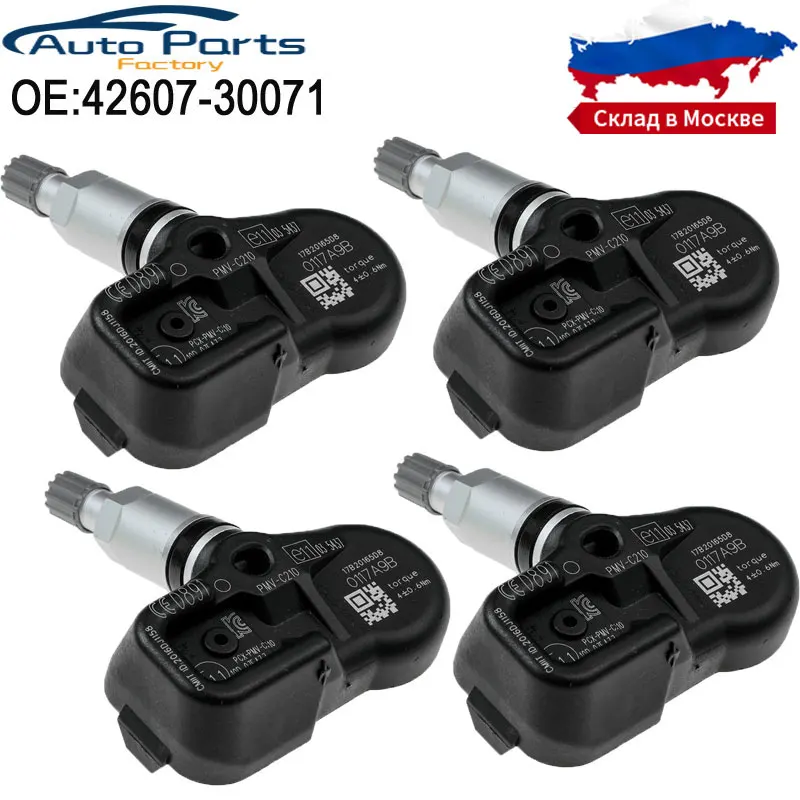 Датчик давления в шинах, 4 шт., 42607-30071, 4260730071, PMV-C210, TPMS система контроля давления в шинах для Toyota, Авалон, Lexus CT ES GS GX IS LC LS LX NX RC