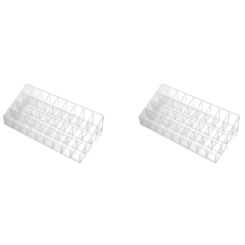 

72 Grid Transparent Acrylic Lipstick Storage Rack Cosmetic Display Rack