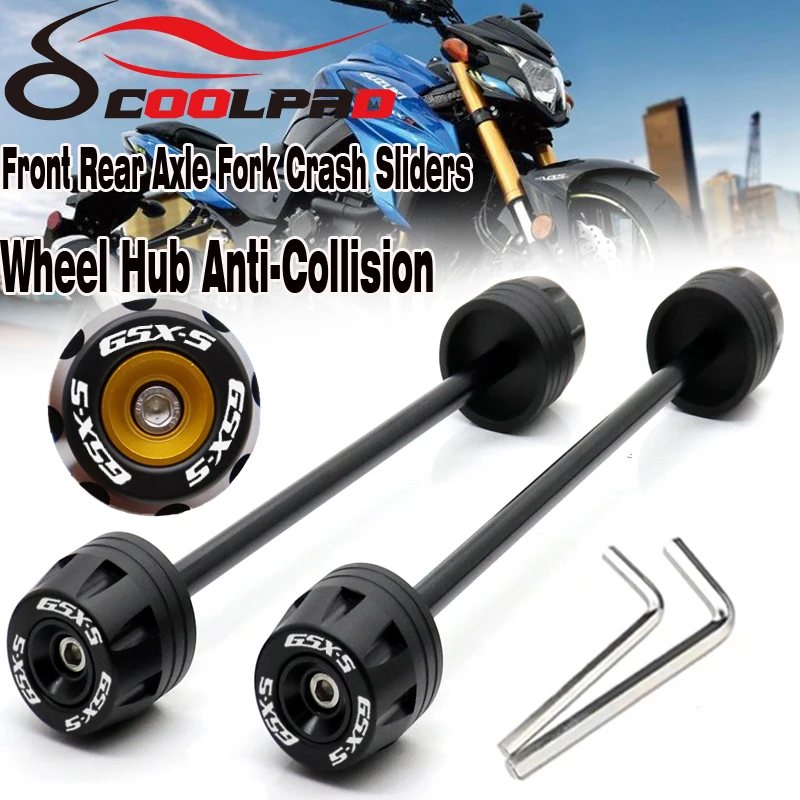 Купи For Suzuki GSXS750 GSXS GSX-S 750 2015-2020 Front Rear Axle Fork Crash Slider Motorcycle Wheel Protector Slider anti-drop за 2,339 рублей в магазине AliExpress