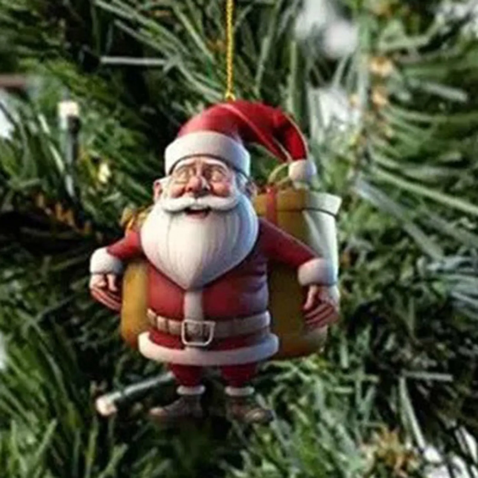 Рождественские елочные украшения Санта-Клауса 2023 интерьер автомобиля акриловая