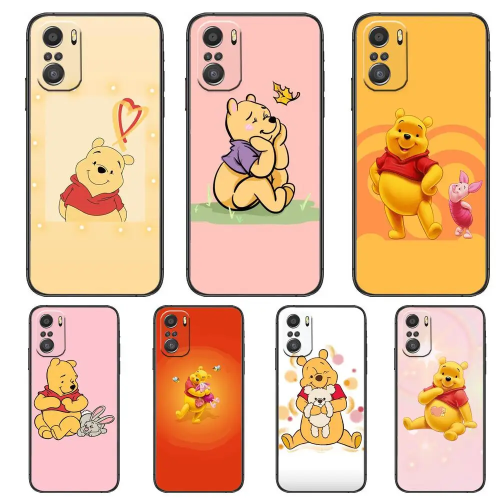 

Winnie the Pooh Phone Case For xiaomi mi 11 Lite pro Ultra 10s 9 8 MIX 4 FOLD 10T 5g Black Cover Silicone Back Prett