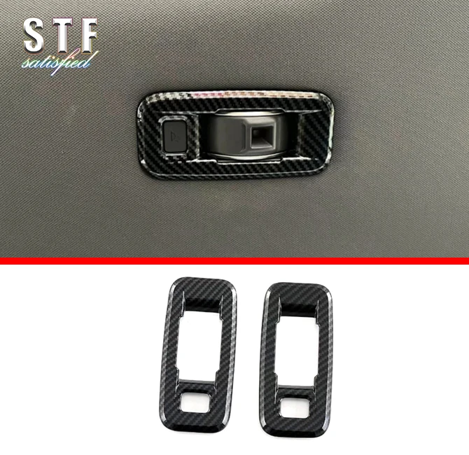 

Carbon Fiber Style Interior lights Rear Reading lights Cover Trim For Toyota Sienna (XL40) 2021 2022 Car Accessories Stickers W4