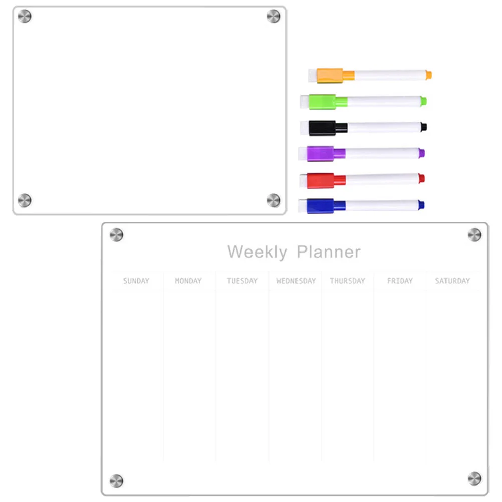 

Акриловая магнитная доска с календарем, прозрачная доска с сухим стиранием, магнитный лист, белая доска с календарем без рисунка