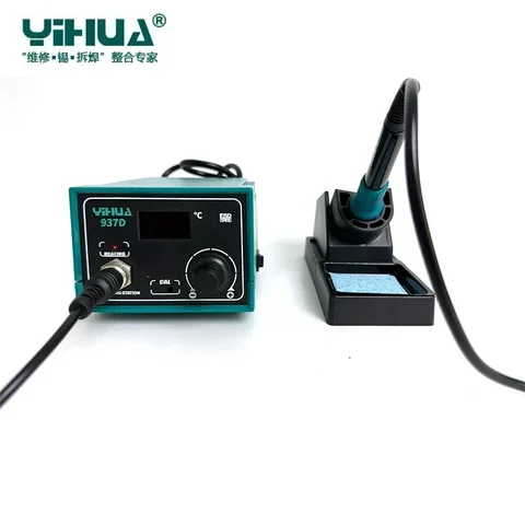 Паяльная станция YIHUA 937D, цифровой инструмент для ремонта печатных плат, с контролем температуры, 40 Вт, ESD