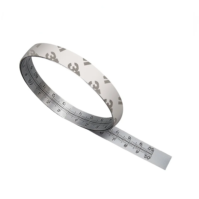 

Двунаправленная клейкая лента для измерения, самоклеящаяся стальная линейка, метрическая измерительная лента для Т-образного стола, пилы, деревообработки