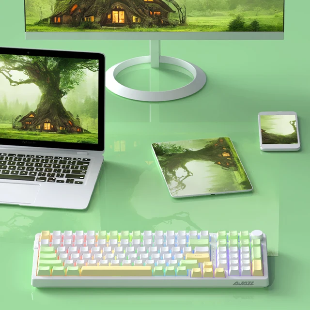AK992 Wireless Gaming Keyboard 99 Keys Mechanical Gaming Bluetooth 5.0 RGB Full Color Backlight PC Laptop Backlit Keyboard 4