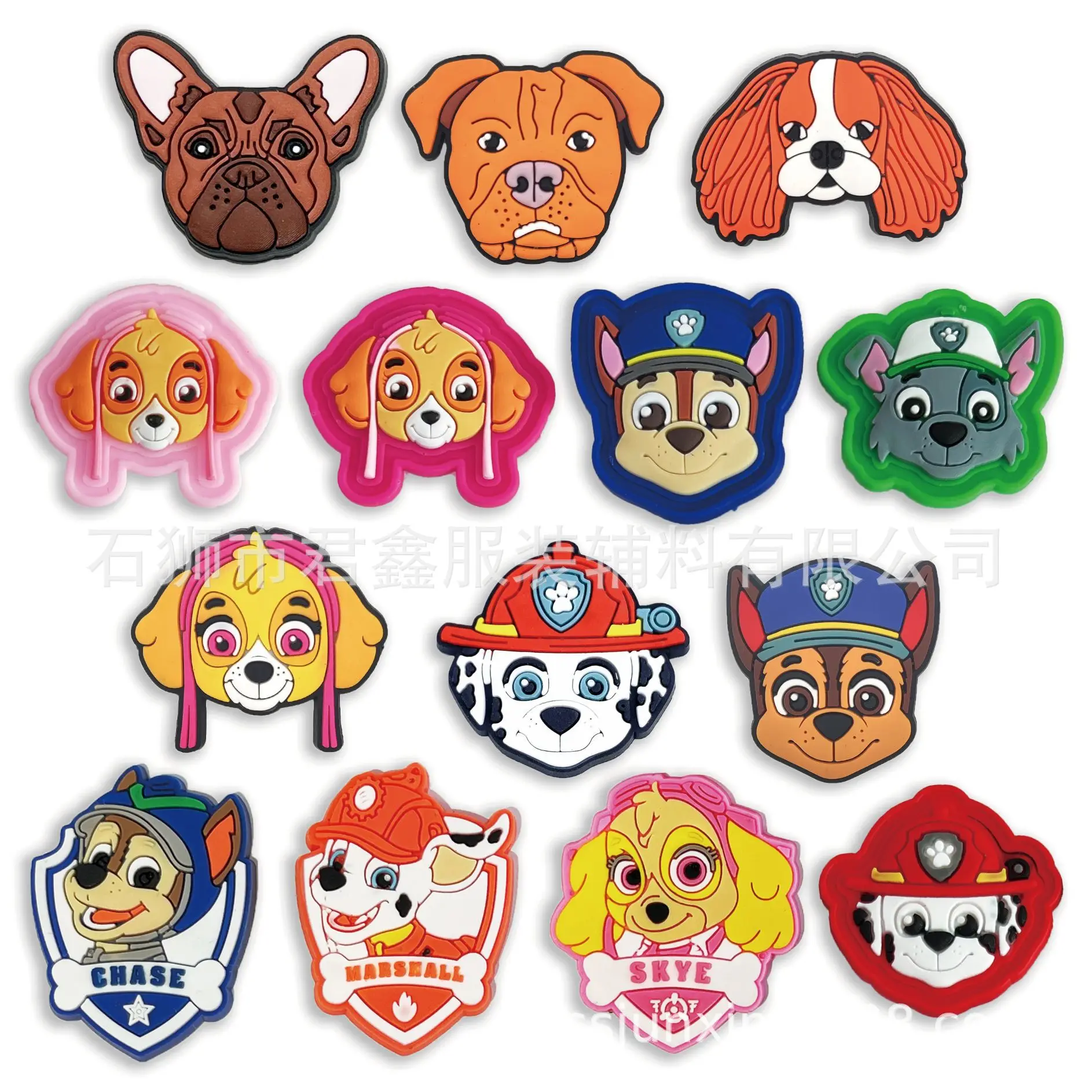 

Single Piece Sale PAW Patrol PVC Shoe Buckle Wholesale Available Sales Cartoons Accessories Decoration Kids X-mas Party Gifts