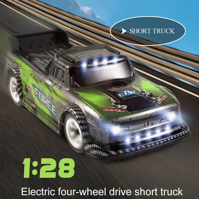 

1:28 Racing Short Truck Racing 2.4G Four-wheel Drive Electric High-speed Remote Control Drift Toy Car Children's Competitive Toy