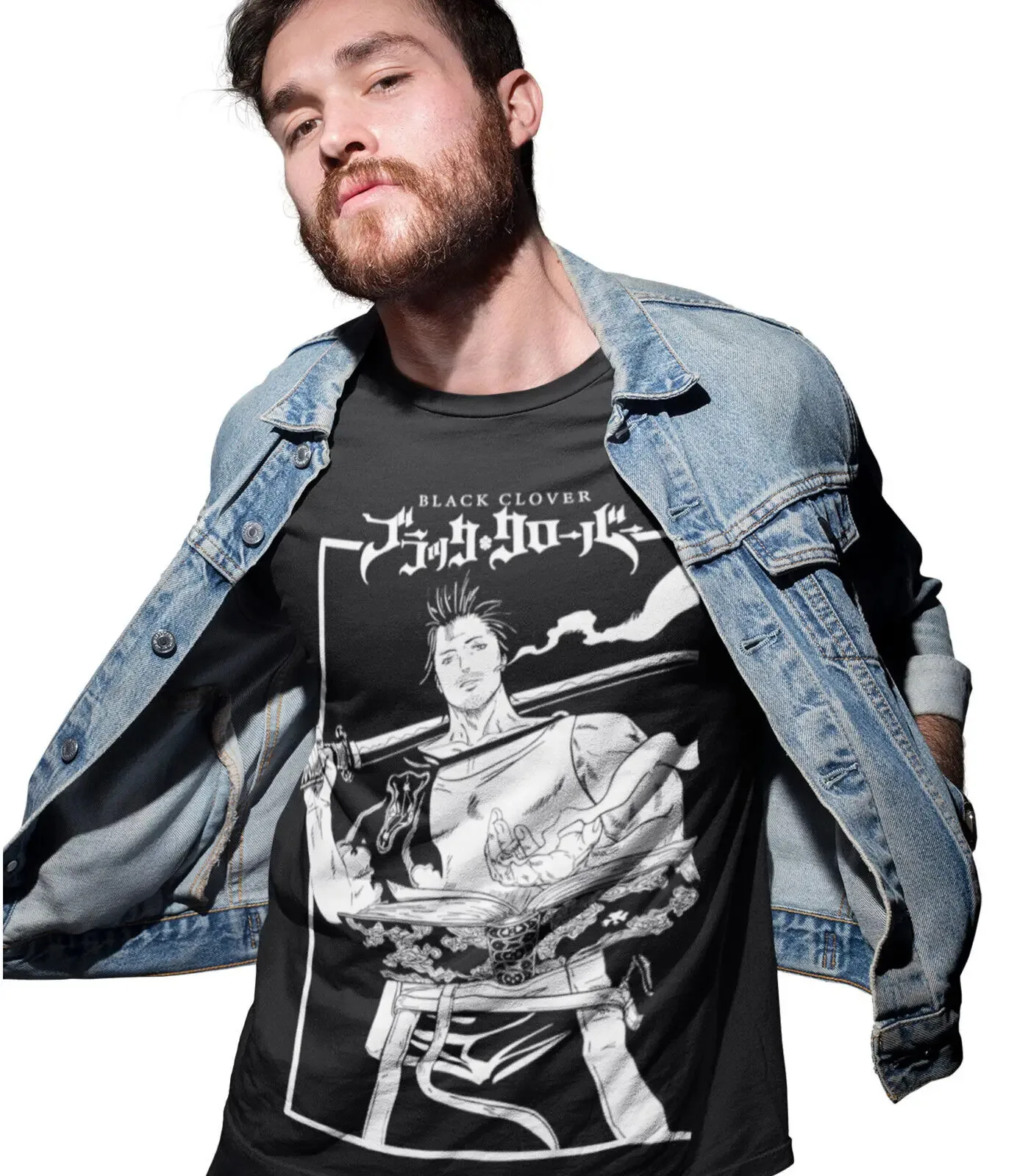 Футболка унисекс с рисунком чёрного клевера Yami Sukehiro размеры от S до 5XL