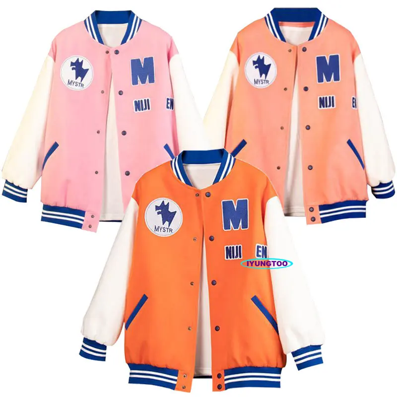 

Nijisanji Vtuber Mysta Rias Cosplay Coats Cherry Blossom Festival Baseball Jacket Three Colors