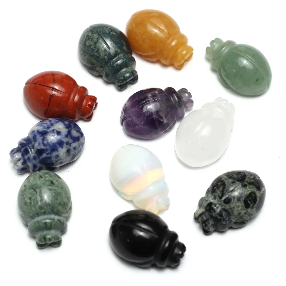 Натуральный драгоценный камень в форме насекомых небольшой кулон нежная игрушка