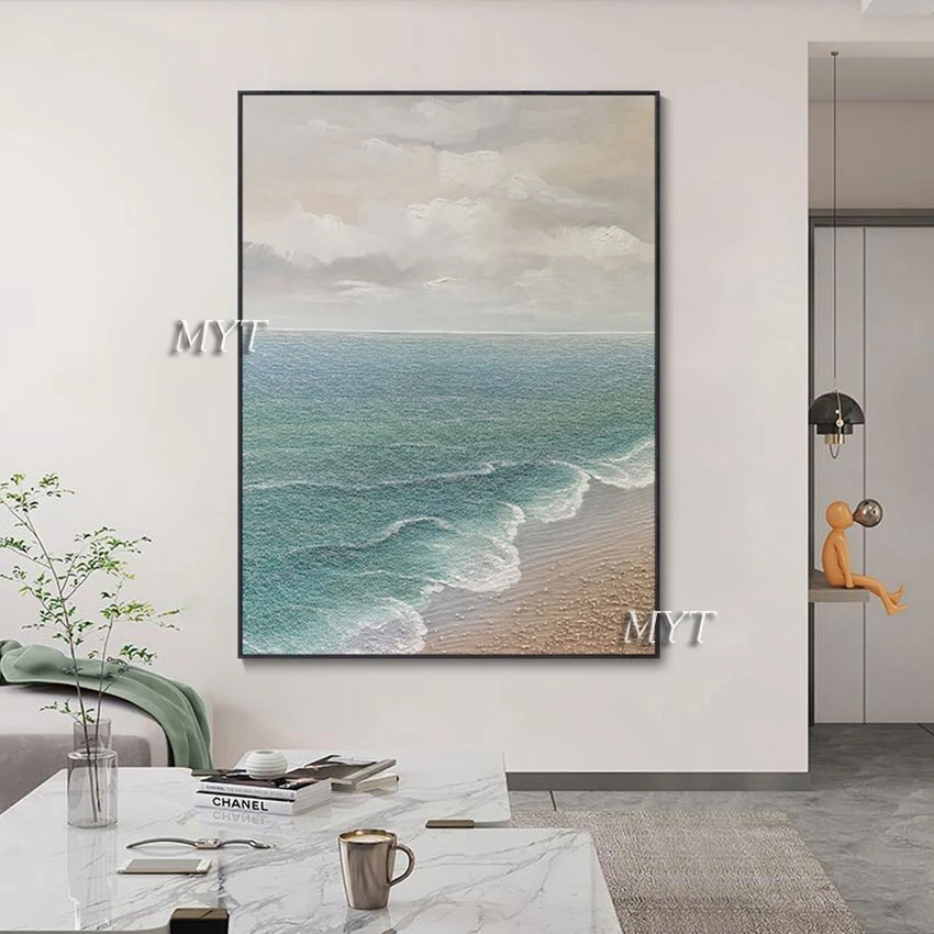 

Картина маслом «красивый океанический пейзаж», Современное абстрактное искусство, Showpiece для украшения дома, Картина на холсте без рамки