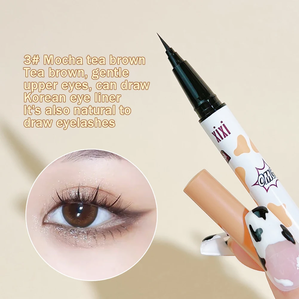 

ELECOOL Brown Lying Silkworm Eyeliner Pen Waterproof Liquid Eye Shadow Pencil Quick-drying Cosmetics Big Eyes Makeup Beauty Tool