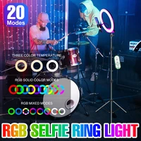 led video ring light selfie circle lamp portable light night usb photo ringlight rgb fill photography lighting for live studio