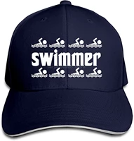 swimmer peaked baseball cap hat baseball sun hat sandwich cap