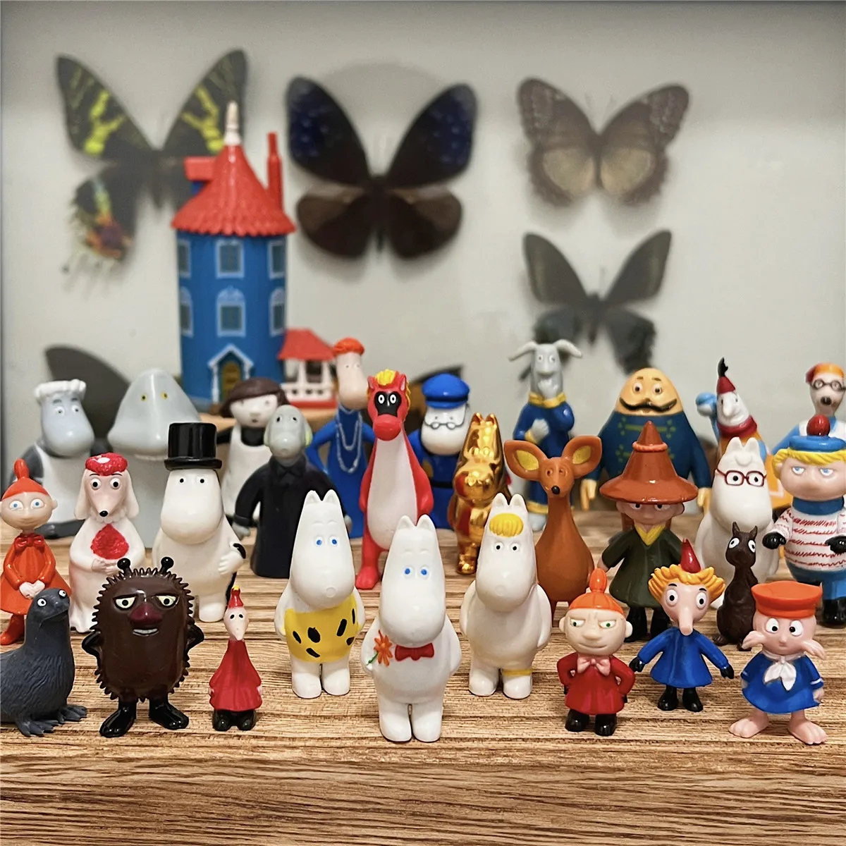 

Moomins Anime Figure Rare Kawaii Hippo Family Fatty Family Action Figures Cute Mini Doll Model Toy Desktop Decoration Kids Gifts