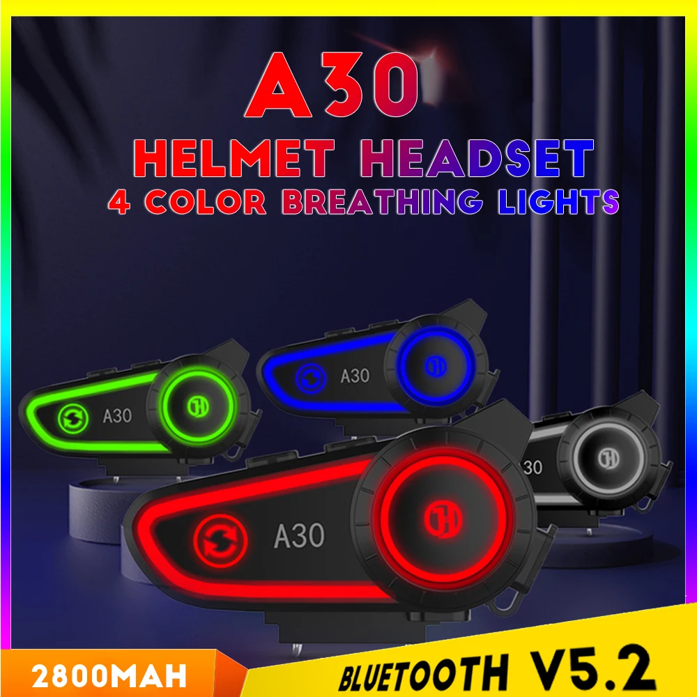 

Waterproof Motorcycle Helmet Headset Bluetooth 5.2 Wireless Handsfree Call Music Speaker Earphone Motorcycle Helmet Headphone
