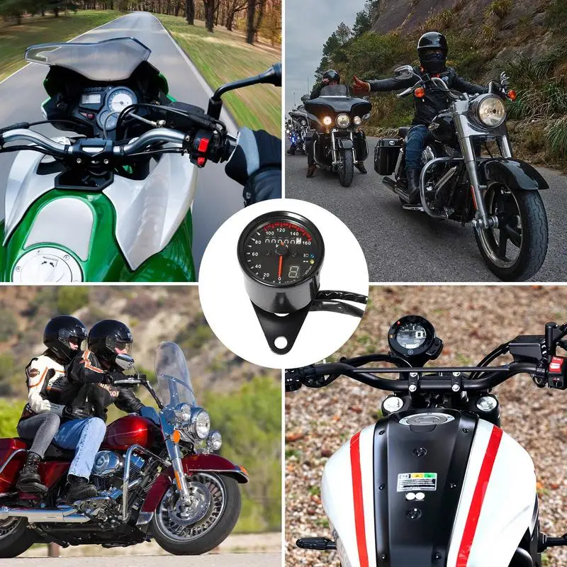 Датчик скорости мотоцикла круглый датчик тахометр одометр спидометр для Cafe Raccer