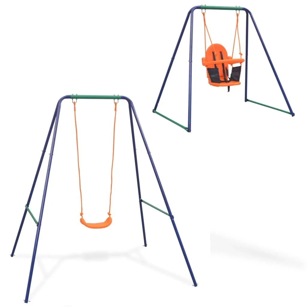 

2-in-1 Single Swing and Toddler Swing Orange