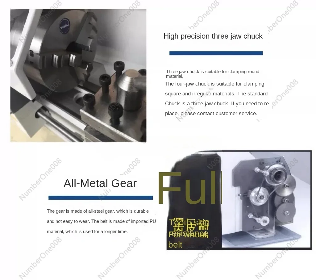 Прецизионный настольный токарный станок 210 В многофункциональный небольшой