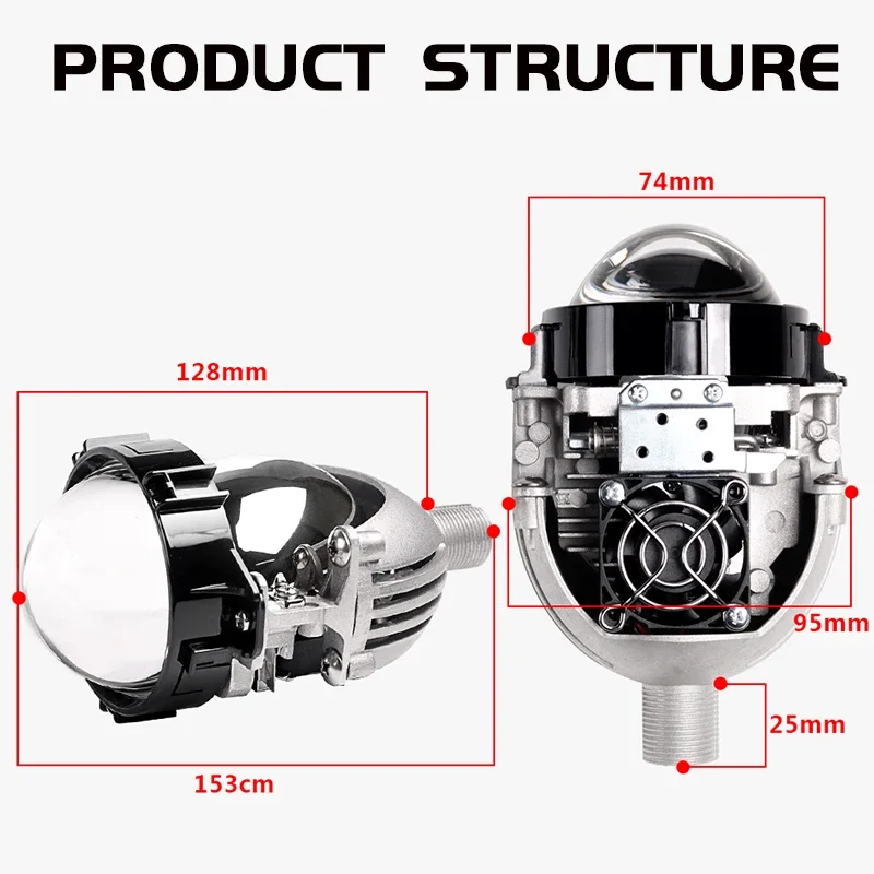 Лампа LKA для фар 3 дюйма 24 В 90 Вт 5500K 4300K