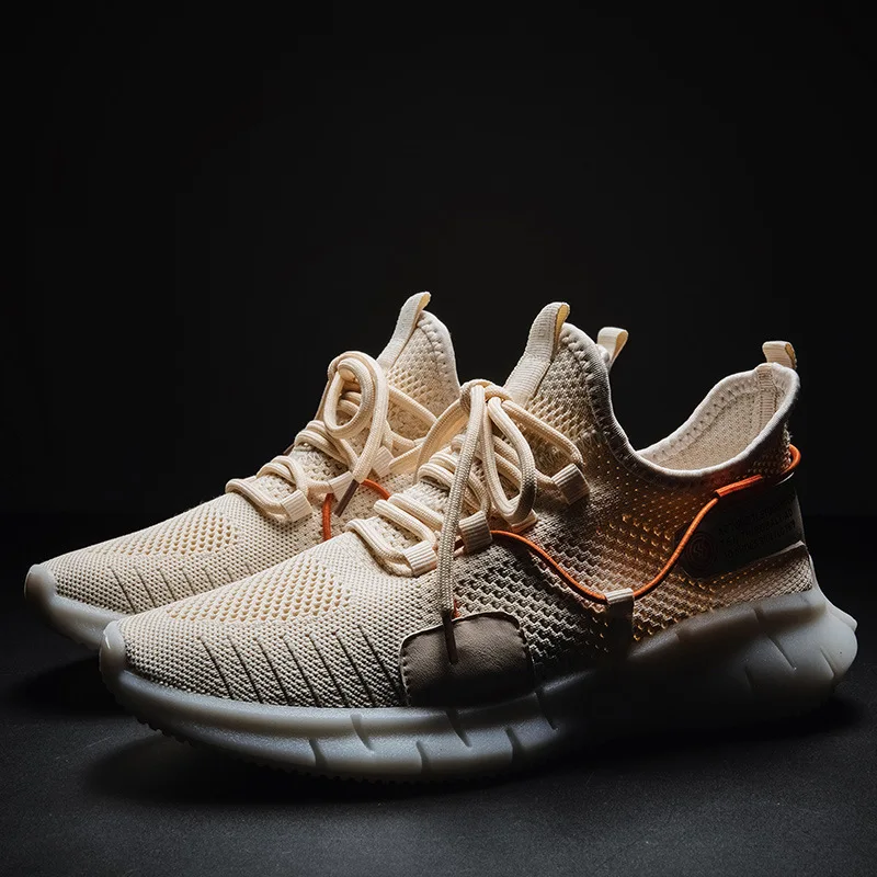 

Мужские низкие кроссовки, Новинка весна-осень 2022, дышащая сетчатая повседневная мужская обувь, модные амортизирующие кроссовки для бега