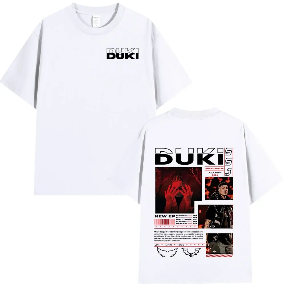 Фото Rapper Duki ADA Tour  Merch T-shirt Men's Women Clothing Cotton Oversized T-shirts Hip Hop Short Sleeve T Shirts Streetwear №3