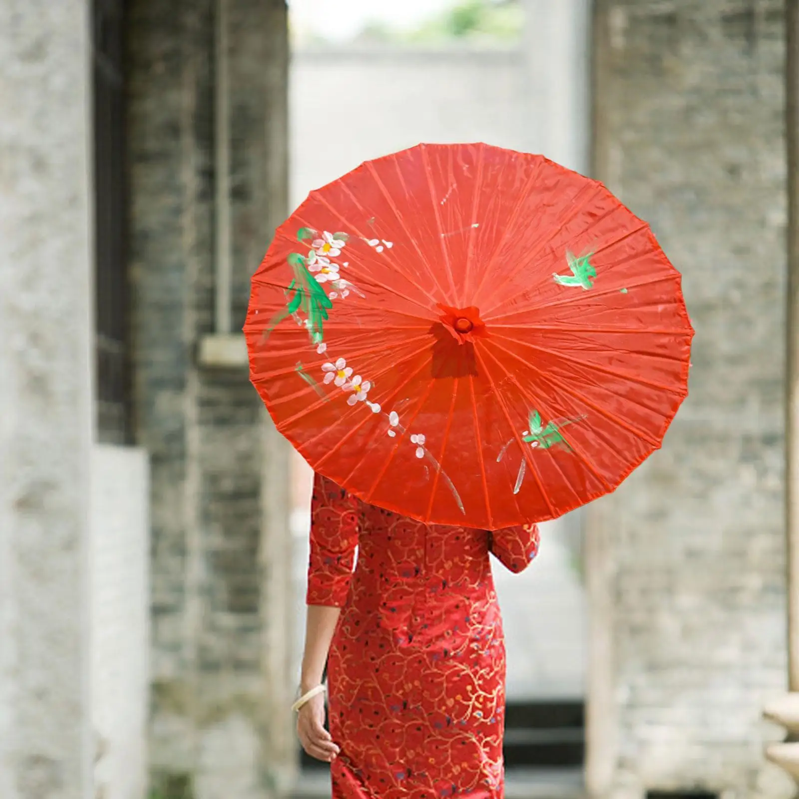 

Fashion Chinese Vintage Silk Oil Paper Umbrella Female Shoots Parasol Dance Dancing Prop Lightweight Umbrella Props Photogr Z3B8