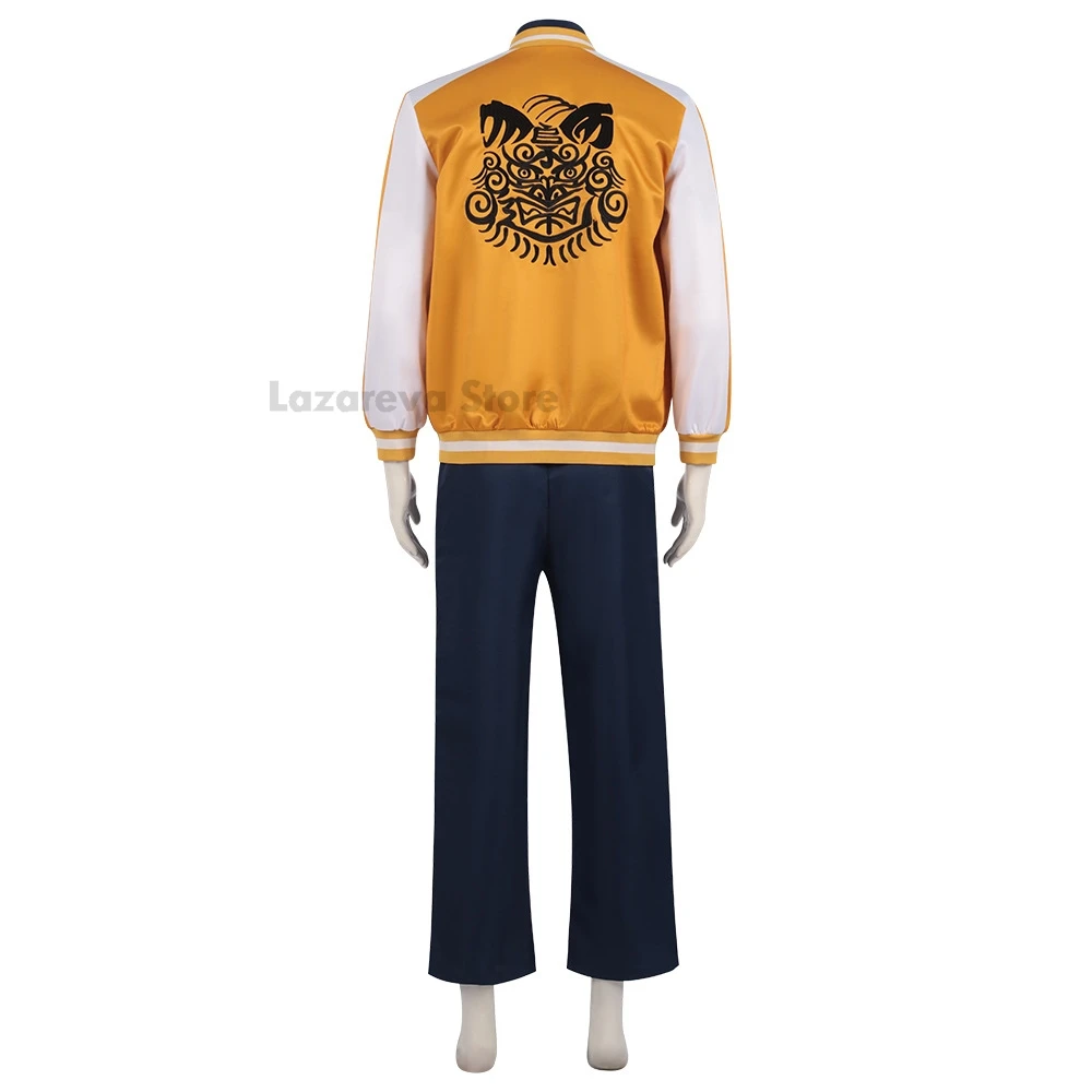 Аниме ветровка Shishitoren Jo Togame косплей костюм парик Золотой Вышивка пальто брюки