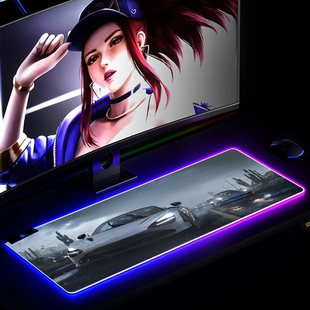 

Xxl Oversized Cool Car Beautiful Landscape Pattern Mouse Pad Desk PadAnime Mouse Print Computer Gamer Locking Edge RGB Mousepad