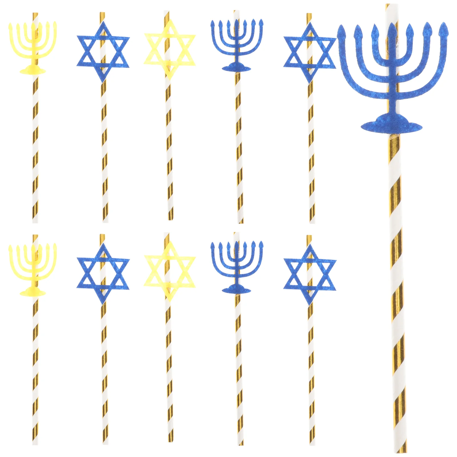 

Straws Paper Hanukkah Drinking Party Disposabledecoration Decorations Straw Accessories Wrapped Supplies Christmas