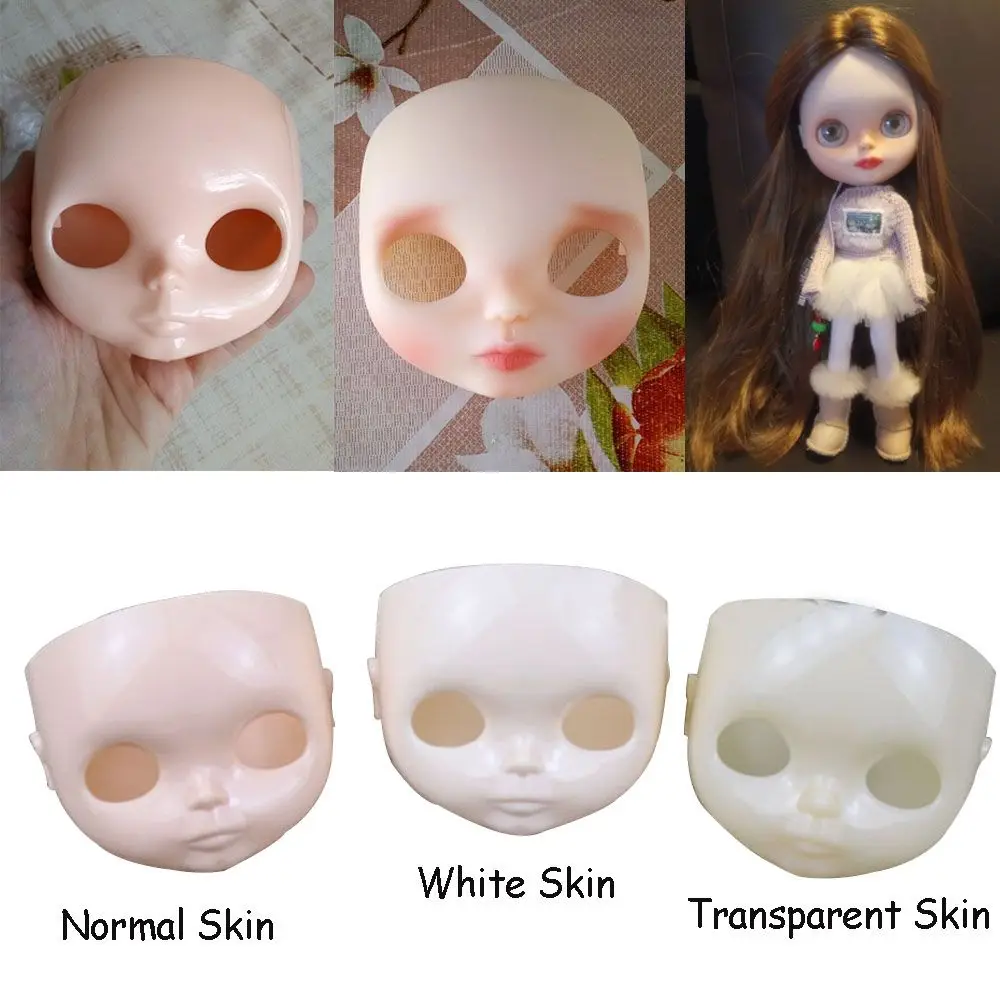 

Fashion White Normal Skin Head Accessories Kid Toys Doll Faceplate Change Makeup 1/6 Blythe