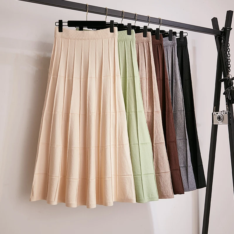 

Женская трикотажная Юбка-миди с поясом на резинке