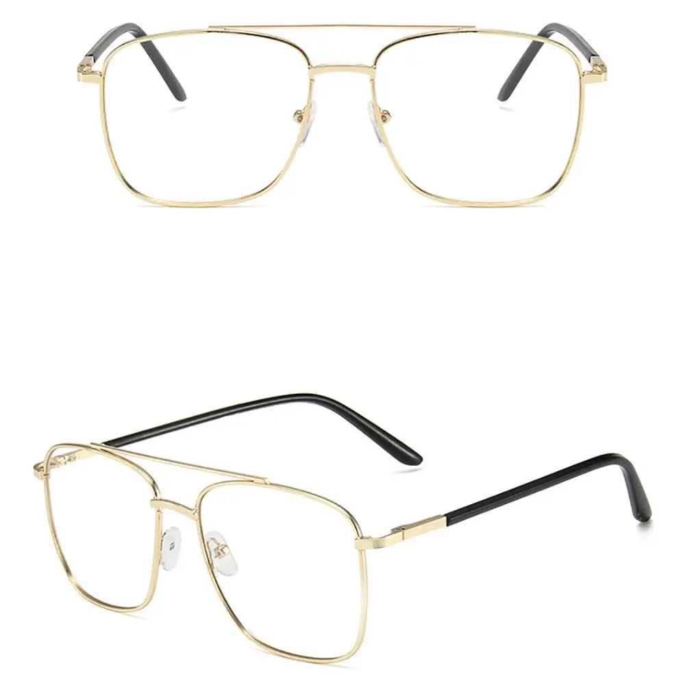 Стеклянные очки для чтения оптические блокирующие металлическая оправа