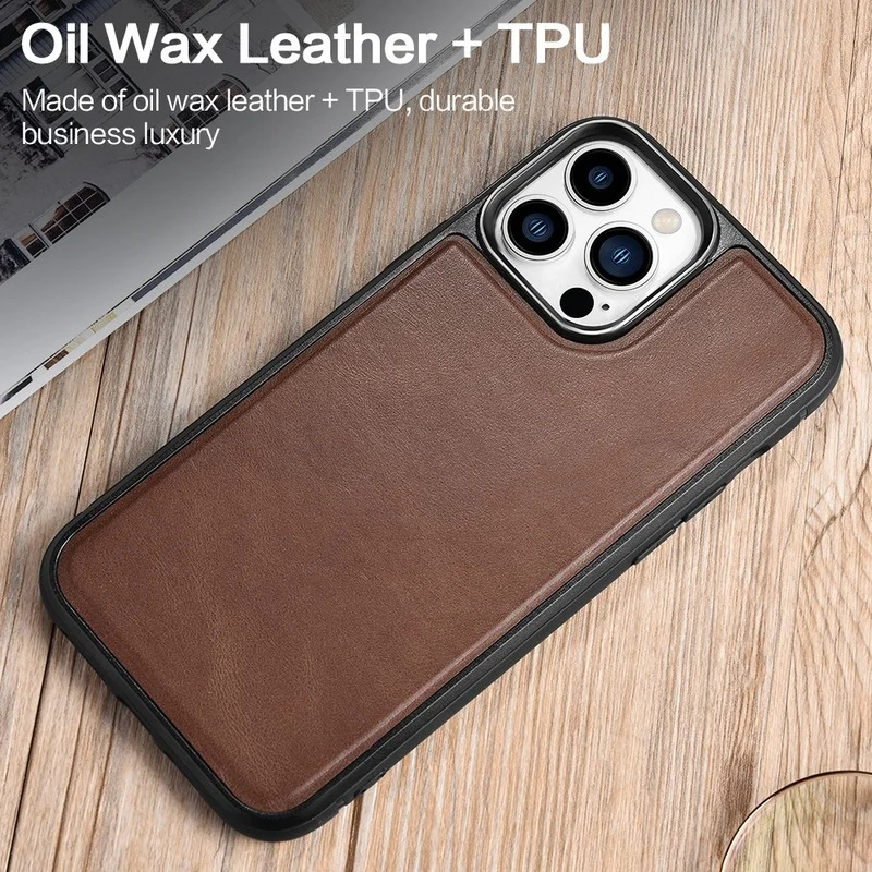

Genuine Leather Phone Case For iPhone 13 Pro Max Case Original Real Leather Drop poof Back Cover IPhone 13 Pro