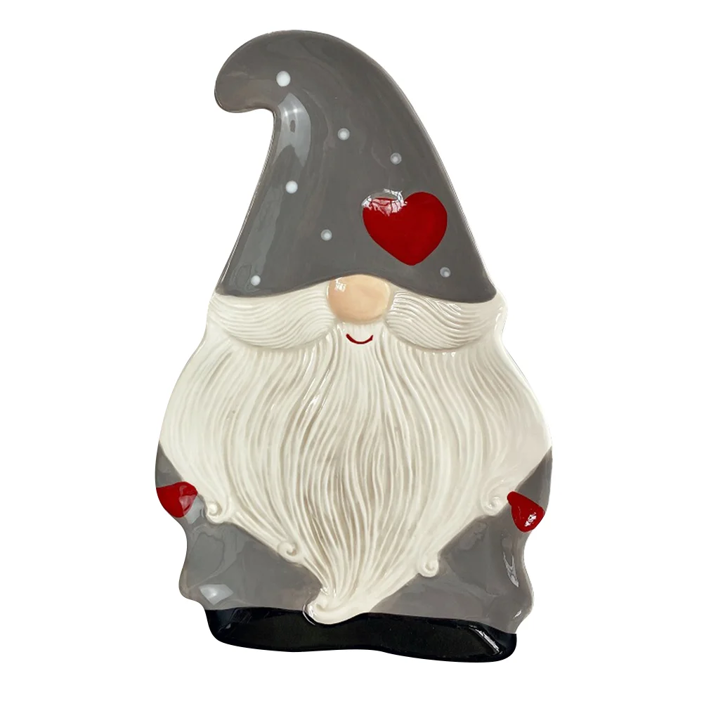 

Plate Christmasparty Ceramic Santa Clause Creative Serving Dinnershape